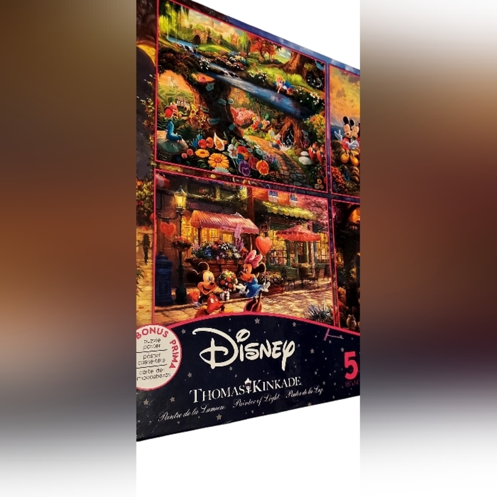 Ceaco Thomas Kinkade Disney Dreams Collection 4-in-1 Multipack Jigsaw Puzzle - Picture 3 of 4